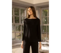 Придбати - жіночий домашній костюм  Домашняя одежда футболка long sleeve Penelope - Baily siyah черный L (18314)
