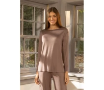 Придбати - жіночий домашній костюм  Домашняя одежда футболка long sleeve Penelope - Baily vizon темно-бежевый L (18318)