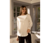 Придбати - жіночий домашній костюм  Домашняя одежда футболка long sleeve Penelope - Baily ecru молочный XL (18309)