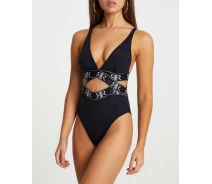 Придбати - злитий купальник  Суцільний купальник River Island Чорний (10066 XS/40)
