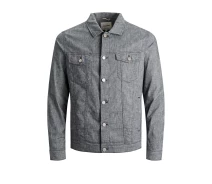 Придбати - чоловічий піджак і жакет  Піджак JJIALVIN JACKET AKM LINEN 12186918 Navy Blazer Jack & Jones M Темно-сірий