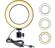 Придбати - кільцеве світло  Кільцева світлодіодна LED лампа RIAS M-16 16см USB керування на дроті (4_00516)