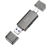 Придбати - кардрідер  Кардрідер HOCO HB39 USB to Type-C 5Gbps SD Black