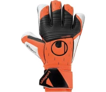 Придбати - воротарську рукавичку  Воротарські рукавички Uhlsport SOFT RESIST+ чорно-жовтогарячі 1011275 01 Розмір 7.5