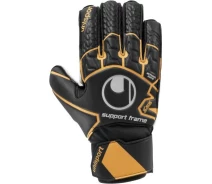 Придбати - воротарську рукавичку  Воротарські рукавички Uhlsport SOFT RESIST SF чорно-біло-жовтогарячі 1011077 01 Розмір 7.5