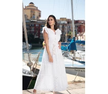 Придбати - пляжну сукню  Довгу білу сукню прошва Fresh Cotton 21F-030C 44 (M) Білий Fresh Cotton 21F-030C