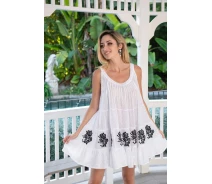 Придбати - пляжну сукню  Біле плаття з вишивкою Fresh Cotton 21F-014C One Size Білий Fresh Cotton 21F-014C