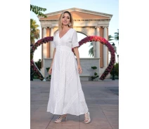 Придбати - пляжну сукню  Довге пляжне плаття на ґудзиках Fresh Cotton 21F-037C 48 (XL) Білий Fresh Cotton 21F-037C