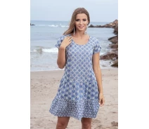 Придбати - жіночу пляжну туніку  Синая пляжна туніка Fresh Cotton 1611 F-1с 46 (L) Блакитний Fresh Cotton 1611 F-1с