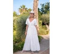 Придбати - пляжну сукню  Довга сукня на ґудзиках Fresh Cotton 21F-036C 46 (L) Білий Fresh Cotton 21F-036C