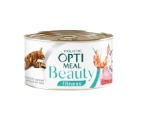 Придбати - корм для кота  Вологий корм для кішок Optimeal Beauty Fitness 12 шт по 70 г (тунець з креветками)