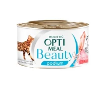 Придбати - корм для кота  Вологий корм для кішок Optimeal Beauty Podium 12 шт по 70 г (тунець та кальмари)