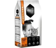 Придбати - корм для кота  Сухий корм AMITY Sterilized з лососем для стерилізованих котів, 10 кг (45796)