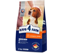 Придбати - корм для собаки  Сухий корм для собак Club 4 Paws Преміум. Для середніх порід 2 кг (4820083909702)