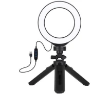Придбати - набір блогера  Набір блогера Puluz Ring USB LED lamp PKT3058B 4.7" + tripod 12 см (PKT3058B)