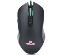 Придбати - мишку для ноутбука  Миша REAL-EL RM-550 Black USB