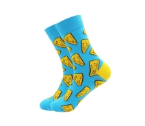 Придбати - жіночу шкарпетку  Шкарпетки бавовняні Friendly Socks Cheese голубого кольору (p27-0459-36-40)