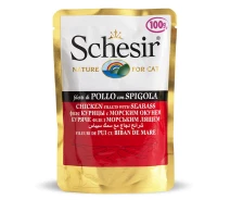 Придбати - корм для кота  Вологий корм для кішок Schesir Chicken Seabass з куркою і окунем 100 г
