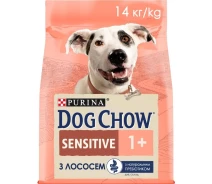 Придбати - корм для собаки  Сухий корм для собак з чутливим травленням Dog Chow Sensitive з лососем 14 кг (7613034488244)