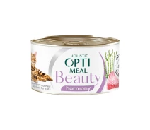 Придбати - корм для кота  OptiMeal Beauty Harmony (ОптіМіл Бьюти Гармони Тунець у желе) Зволожуючий корм для котів заспокійливий 70 г