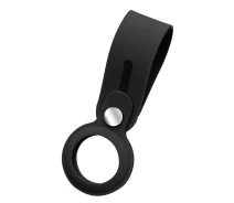 Придбати - смарт-брелкок  Чохол-брелок ArmorStandart для AirTag Silicone Loop with Button Black (ARM58999)