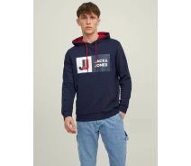 Придбати - чоловічу кофту  Худі JCOLOGAN SWEAT HOOD AW22 SN 12216327-Navy Blazer Jack & Jones S Темно-синій