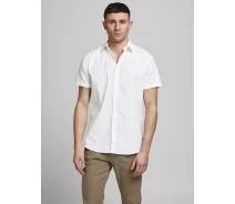 Придбати - чоловічу сорочку  Сорочка JJCLINT SHIRT S/S SLIM FIT 12163646 White Jack & Jones L Білий