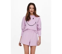 Придбати - жіночу кофту  Толстовка ONLSMILEY LIFE L/S SWT 15232823 Orchid Bloom-SMILEY ONLY S Бузковий