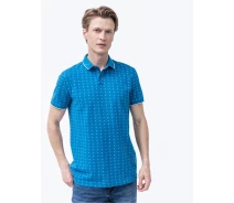 Придбати - чоловічу футболку  Поло alloverprinted polo 1024053-29657 Tom Tailor L Синій