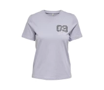 Придбати - чоловічу футболку  Футболка ONLKITA REG S/S COLLEGE TOP BOX JRS 15249486-Cosmic Sky-Print:3 ONLY S Бузковий