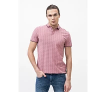 Придбати - чоловічу футболку  Поло basic polo with contrast 1024053XX1229391 Tom Tailor XL Рожевий