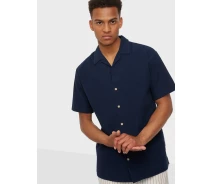Придбати - чоловічу сорочку  Сорочка JORWAVY SHIRT SS 12187608 Navy Blazer Jack & Jones L Темно-синій