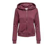 Придбати - жіночу кофту  Толстовка ONLFEEL LIFE L/S ZIP HOOD SWT 15240765-Rose Brown ONLY S Бордовий