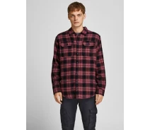 Придбати - чоловічу сорочку  Сорочка JORWILLIAM TEDDY OVERSHIRT LS 12197075-Slate Rose-Fit:/OVERSHIRT Jack & Jones L Червоний