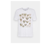 Придбати - чоловічу футболку  Футболка ONLKITA REG S/S LEAF/MOON TOP BOX JRS 15246473-Bright White-Print: GOLD HEARTS SQUARE ONLY S Білий