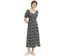 Придбати - повсякденну сукню  Плаття fitted allover printed dress 1031324-29563 Tom Tailor M Чорний