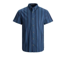 Придбати - чоловічу сорочку  Сорочка JORTOM SHIRT SS 12187609 Navy Blazer Jack & Jones XXL Темно-синій