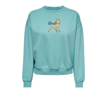 Придбати - жіночу кофту  Худі ONLDISNEY LIFE L/S BAMBI BOX SWT 15250089-Dusty Turquoise-Print:BAMBI ONLY M