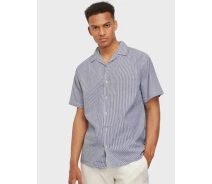 Придбати - чоловічу сорочку  Сорочка JORWAVY SHIRT SS 12187608 Navy Blazer-WHITE Jack & Jones XL Блакитний