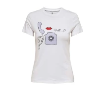 Придбати - чоловічу футболку  Футболка ONLJENNI LIFE FIT S/S BOX JRS 15249479-White-Print:PHONE ONLY XS Білий