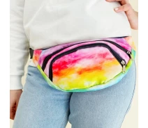 Придбати - жіночу сумку  Сумка поясна бананка 4Profi з принтом Тай-дай з двома відділеннями 18217 (000004402)