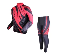 Придбати - велоодяг  Вело костюм для чоловіків KIDITO KM-CT-09202 Red S кофта з довгим рукавом та штанами