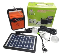 Придбати - ліхтарик  Переносной аккумуляторный фонарь – Power Bank с функцией радио и Bluetooth с солнечной панелью на 9V, 3 лампочками EASY POWER EP-371B Черно-кирпичный (24433-EP-371B_1258)