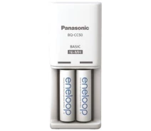 Придбати -  Зарядний пристрій для акумуляторів Panasonic Compact Charger + Eneloop 2AA 2000 mAh (K-KJ50MCD20E)