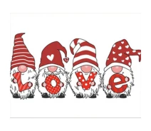 Придбати - алмазну мозаїку  Алмазна мозаїка Strateg Gnomes with love lettering 40х50 см (SK86016)