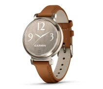 Придбати - смарт-годинник  Смарт-годинник Garmin Lily 2 Cream Gold with Tan Leather Band () 1.0" (240x201) Liquid Crystal / Bluetooth / GPS Connect / до 5 днів / 5 ATM / 35.4 х 35.4 х 10.1 мм, 21.4 г / кремове золото + коричневий