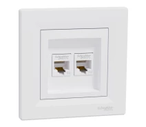 Придбати - розетку и выключатель  Розетка комп'ютерна біла Schneider Electric Asfora EPH4400121 RJ45 5e