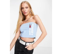 Придбати - жіночий топ  Жіночий топ Tommy Hilfiger топ-бандо Tommy Jeans 1159800556 (Блакитний L) (art174350)