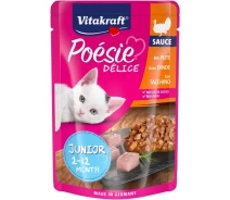 Придбати - корм для кота  Корм вологий для кішок Poésie Délice pouch 85г індичка в соусі, д/кошенят (4008239352910)