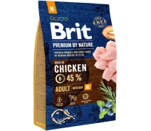 Придбати - корм для собаки  Корм сухий для собак Brit Premium Dog Adult M 3 kg (8595602526352)